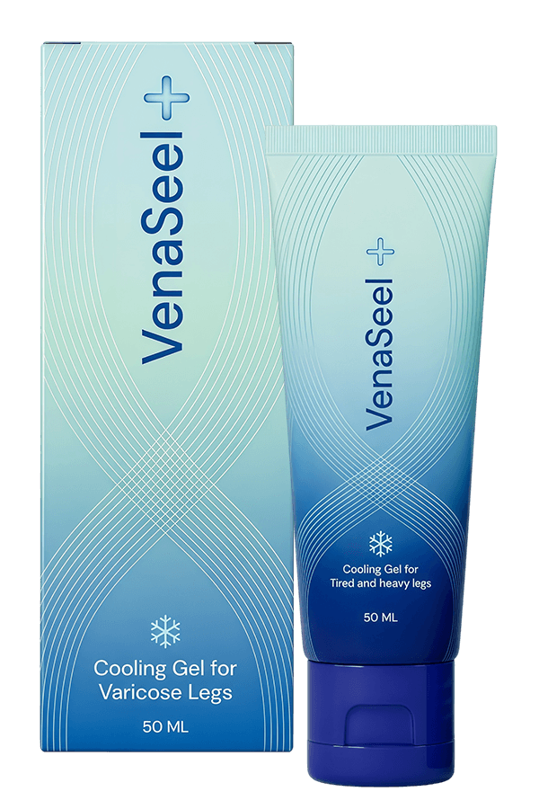 Envase de VenaSeel, crema para piernas